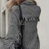 Za Kobiety za duże płaszcze kurtki z pulsu z kieszenią żeńską samicę w kratę wiosenną płaszcz TRF MUJER 211025