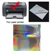 미크론 두께 A4 블랭크 홀로그램 은행 실버 스티커 라벨 용지 레이저 프린터 고품질 전문가 특수 레이어 선물 랩