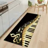 3D Piano List Drukuj Wycieraczka Korytarz Maty kuchenne Nowoczesny salon Balkon Łazienka Nordic Carpet Mata Nord Slip Dywaniki 220301