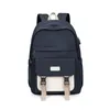 Ryggsäck Middle School Schoolbag Girl Stor kapacitet med USB Förstärkt axelrem Höga män 16 tums resväska
