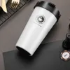 Tazza da caffè Thermos Tazza da viaggio isolata sotto vuoto a doppia parete Tazza da vuoto in acciaio inossidabile Tazza da caffè con coperchio e manico 210913