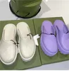 2021 hommes femmes sandales pantoufles glisser tongs concepteur de luxe mode talons hauts plate-forme chaussures plates en caoutchouc couleur bonbon gelée chaussure plage fête de mariage