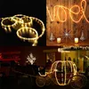 100 200 LEDs Solar Powered garden decoration Rope Tube String Lights Outdoor Waterproof Fairy Lights Garland For Christmas Yard Decorations a38