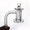 Quartz spinner banger set Rök och djupt carving mönster helgraverat+ 1 glas terp pärla+carb cap+kon för badrigg vatten Pipe Bongs Vattenpipor