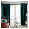 Gardin Drapes Luxury Modern White Velvet Gardiner för vardagsrum Sovrum Europeisk tjock grå anpassning