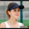 Breda rand hattar kepsar hattar, halsdukar handskar mode aessoriessun visir justerbar sport tennis golf cap huvudband unisex män kvinnor hatt droppe de