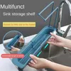 Multi-Function Sink Shelf Kök Tändbar Vattenloggning Tvätträtter Baijicloth Steel Ball Svamp Förvaring 211112