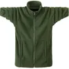 Autunno Inverno Felpe con cappuccio da uomo Casual Felpa Giacca da uomo in pile caldo verde militare Giacca a vento di grandi dimensioni Soild Cappotti 6XL 210811