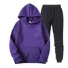 Uppsättningar märke solid färg casual hoodies + fitness byxor män kvinnor höst vinter varma sweatpants tracksuit joggers sportkläder kostym y0831