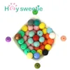 Silicone Bead Wholesale 500pcs/lot Silicone Beads 12mm & 15mm Round Shape Baby Teether BPA Free DIY Teething Accessory 2644 Q2