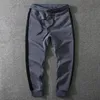 Men's Pants 350G Heavyweight Cotton Sweatpants Men Spring Fall Fashion Top Quality Knitting Patchwork Trouser Simple Casual Jogger Pant Male