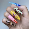 False Nails Non C-Cruve XXL длинные акриловые чашки для ногтей гроб прямой маникюр