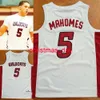 100% cousu Patrick Mahomes Whitehouse lycée maillot de basket-ball hommes femmes jeunesse numéro personnalisé nom maillots XS-6XL