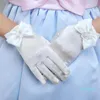 Cinq doigts Gants 1 paire de charmante fille de fleur fille Bowknot femelle mitaines sans doigts femmes cérémonie communion accessoires