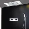 Luxo 700 * 380 mm Energia Elétrica LED Rainfact Recessado Teto Montado Chuveiro Cabeça de Chuva Cachoeira Mistfall Bolha