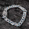 Glacé Miami chaîne à maillons cubains bleu mer chaînes en or pour hommes collier Bracelet mode Hip Hop bijoux 9MM