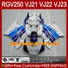 OEM Bodywork For SUZUKI RGVT RGV 250 CC RGV250 SAPC VJ23 white glossy Cowling RGV-250CC Body 107HC.70 RGVT-250 VJ 23 RGV-250 Panel 97 98 RVG250 250CC 1997 1998 Fairing Kit