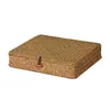 Whism Rattan Wicker Storage Boxes Handgjorda behållare Smycken Box Kosmetisk arrangör med lock Woven Seagrassfall 210609