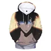 Мужские толстовки с капюшоном 2021 Solo Leveling Sung Jin Woo 3D Printed Korean O-Neck Bigsize Oversized