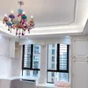 Lámparas colgantes 2021 Macaron Candy Techo Araña Color Vela Candelabros Habitación para niños Niña Dormitorio Princesa Decoración para el hogar Lámpara