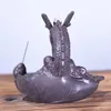 Fragrance Lamps Dragon Incense Burner Home Ceramic Crafts Backflow Smoke Waterfall Holder Censer With 20Pcs Cones