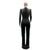 Womens Jumpsuits Rompers Elegant Black Rhinestone Embellishment Wide Leg Chic Sequins Fringed Bodycon Birthday Outfits