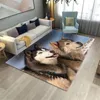 ハスキー犬の敷物の寝室の床のマットの十代の部屋の装飾かわいい動物のカーペットの子供の柔らかいスポンジのための子供のドアマトのカーペット