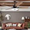 Ceiling Fans Nordic Retro Led Wooden Fan Light For Living Room Bedroom Restaurant Dimming Coloring Modern Indoor Creative Luminaire