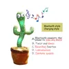 Juguetes de Cactus bailando que hablan, torsión electrónica, bailarina que habla, música divertida, regalos luminiscentes