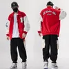 Mäns Jackor Streetwear Baseball Jacket Coat Patchwork College Varsity Hip Hop Letter P Broderi Bomber Korean Japanese Punk