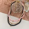 Girocolli Bohemian Small Beaded Choker Collane per le donne Moda colorata corta perline dorate Collana con ciondoli 2021 Gioielli fatti a mano