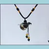 Necklaces & Pendants Jewelry Diffuser Per Glass Essential Refillable Coloured Oil Bottle Pendant Noctilucent Necklace Gourd 6 Colors Ne582 D