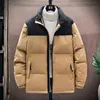 Vinterpar slitage Fashion Färg Blockering Puffer Jacka Män och Kvinnors Varm Tjockad Coat Vit Duck Down Parka Toppar Ytterkläder G1115