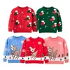 Bambina e ragazzo Chirsma Maglione Bambino Autunno Inverno Natale Abbigliamento Bambini Costume da vacanze Fumetto Accogliente Caldo Pullover Vestiti Y1024