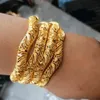 4pcs Dubai Bangles Afrika Altın Bangles Kadınlar için Altın Renk Bilezikleri Afrika Düğün Gelin Bangles Bilezik Mücevher Hediye 2109369834