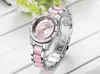 Luxe merk mode quartz duikhorloge roze vrouwen duiken dames valse keramische riem horloges waterdichte hoogwaardige sport horloges