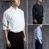 2021 camisetas para hombre estilo chino color sólido camisa de hombre collar retro hanfu elegante camisa vintage vintage encaje arriba manga larga S-5XL G0105