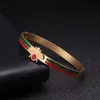 Bracciale pulsera mal acero inossidabile para mujer, lujo, joyera femenina, abeja nico a moda, brazaletes de 8631235