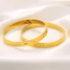 Bangle 24K Vergulde Armbanden Ethiopisch Afrika Mode Kleur Voor Vrouwen Afrikaanse Bruid Bruiloft Armband Sieraden Geschenken Melv22