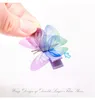 12 Colors Butterfly Hair Pins double layer three-dimensional tulle cute children's Hairpins antique jewelry DIY accessories free ship 100