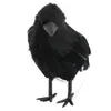 3 pièces Halloween corbeau faux oiseau jouets corbeaux accessoire déguisement accessoires de décoration 210408