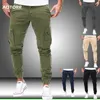 Mężczyźni Cargo Wojskowe Spodnie Jesień Casual Casual Skinny Armia Długie Spodnie Joggers Spodnie Sportswear Camo Trendy 210715