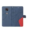 Estuches de billetera de contraste abstracto de doble color con ranura para tarjeta para Moto G9 Play G10 G30 G50 G60 G Power 2021 Edge 20 Lite E20 E30 E40 One Plus 9 Pro Nord N10 N100 N200