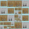 Dynda Żyrandol Kolczyki Biżuteria Maple Liść Charms Vintage Sier Drop / Dangle Dla Dziewczyn Damski Dress Marka Odzież DIY Aessories 10 Para A