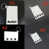 Blank MDF Thermal Transfer Keychain Pendant Square Sublimation Printing Keyring with Round Ring