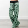 Women Loose Lace-Up Leisure Pants European/American Fashion Camouflage Printed Home Casual Wear Outdoor Sports Fitness Trousers Women's Ca