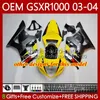 OEM Fairings 100% Fit For Suzuki 1000cc K3 GSX-R1000 03-04 Kropp 67NO.224 GSXR 1000 CC GSXR1000 2003 2004 K 3 GSX R1000 GSXR-1000 Röda flammor 03 04 Injektionsformkroppar