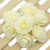 500 teile/los Mini PE Schaum Rose Blüte Künstliche Rose Blumen Handgemachte DIY Hochzeit Dekoration Festliche Party Supplies T200225