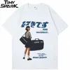 Hip Hop Streetwear Harajuku T Shirt Girl Japanese Kanji Print Tshirt Men Summer Short Sleeve T-Shirt Cotton Loose Tops Tees 210716