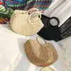 lässige Rattan Halbmond Frauen Handtaschen Designer Summer Beach Stroh Bags Wicker gewebt große Totes Damen Reisen Bali Bag C037425642